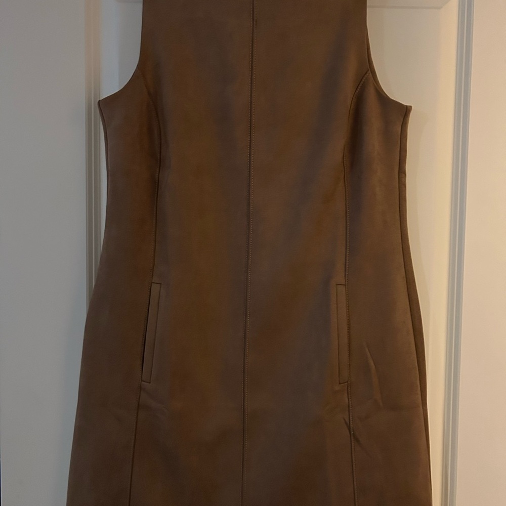 NWT Sleeveless Suede Dress with back zipper